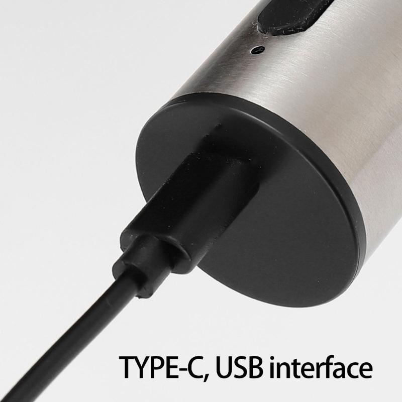 Wireless Rechargeable Electric Milk Frother 3 Speed Handheld Foam Maker Mixer for Latte Cappuccino Hot Chocolate