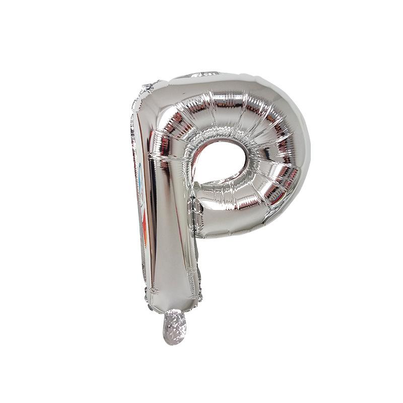 50pcs Letter Balloon Aluminum Foil 50 Cm Bright Gold Silver Aluminum Film Letter Balloon
