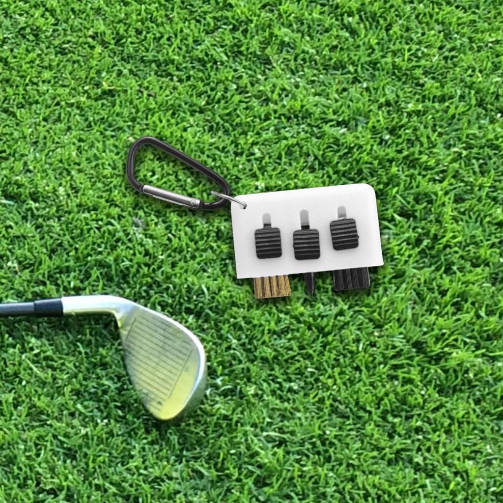 Golf Club Cleaning Brush 3 in 1 Groove Cleaner Tool for Tournament