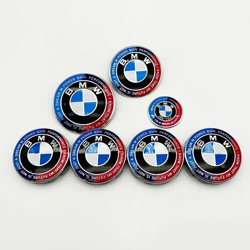 Set 7 Buc Embleme BMW 56mm 68mm Capace Centrale Roți Auto 82mm Emblema Capotă Față Auto 74mm Logo Portbagaj Spate 45mm Autocolant Volan