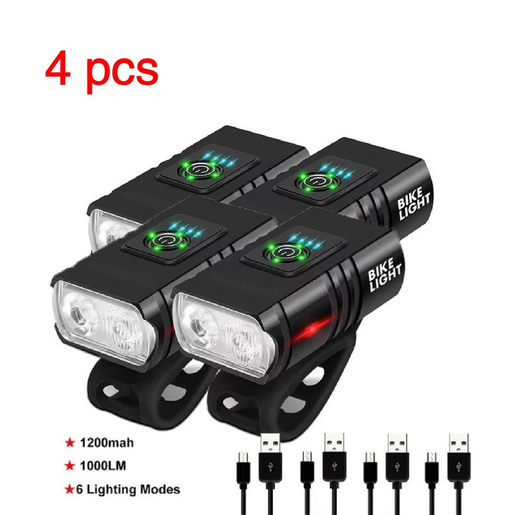 2 Luci LED T6 per Bici Ricarica TypeC Luci per Bicicletta Anteriori 6 Modalità Torcia MTB Faro per Bicicletta per Ciclismo Luce Anteriore per Bicicletta