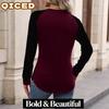 Women's Fashion Casual Long Sleeve O-Neck Blouses & Shirts