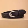 Womens Genuine Leather Belt With Pin Buckle Slim Fit Casual Fashion Waistband Jeans Office Wear