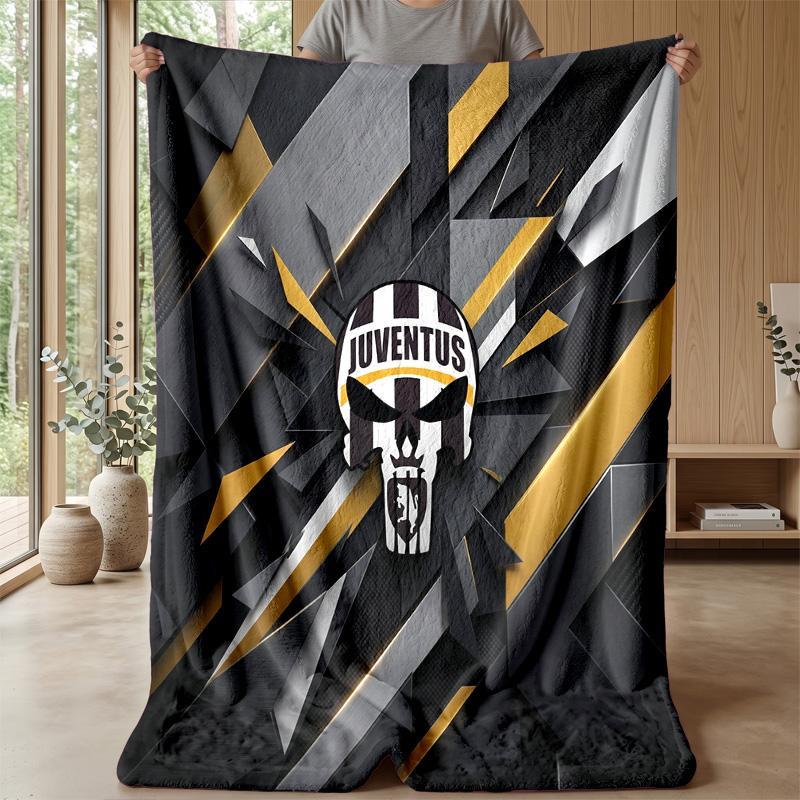 Coperta a tema Juventus FC Morbida coperta in flanella Coperta morbida tipo plaid Coperta accogliente per divano e letto per arredamento domestico