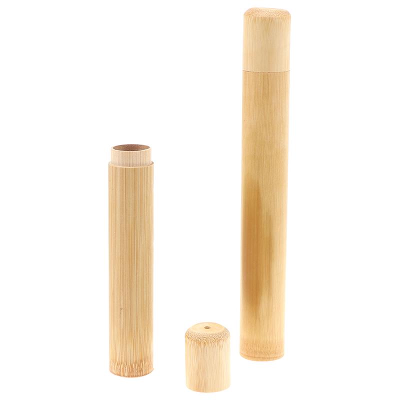 Toothbrush Wooden Case Tooth Brush Soft-Bristle Bamboo Fibre Holder Handle Tube