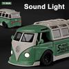 1:32 Scale T1 Beetle Miniature Model Alloy Diecast Toys Car Doors Opened Sound Light Pull Back Vehices Children's Birthday Gifts