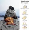 Capybara Fitness Customize Text Blanket Multi-purpose Personalized Blanket Soft Warm Cozy Suitable for Bed Livingroom Seaside Picnics