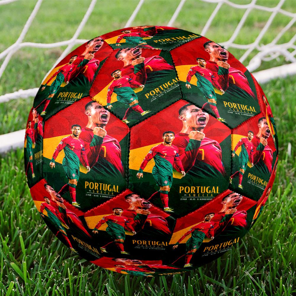 Cristiano Ronaldo Size 5 Soccer Balls, High-Quality, Anti-Slip, Protective Football, a Unique Gift Suitable for Birthdays, Christmas
