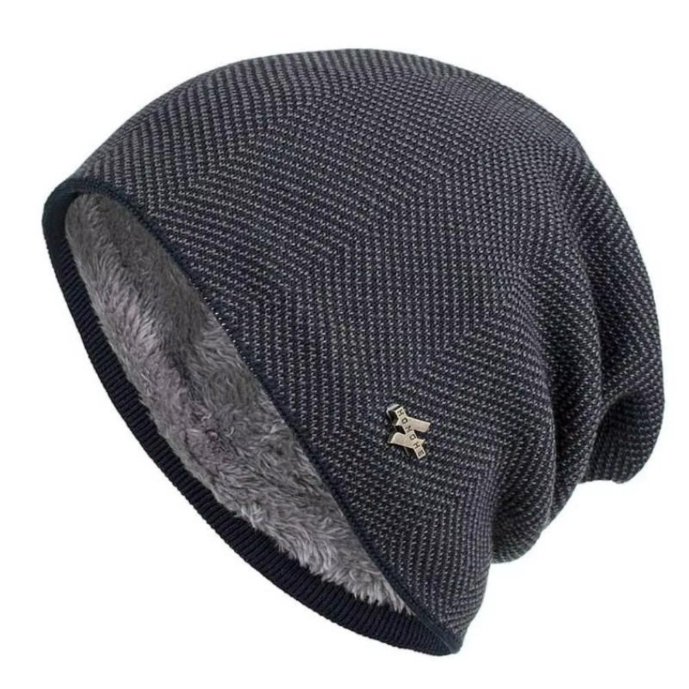 Simple Style Knitted Beanie Unisex Ski Beanie Hats Simple Thick Knitted Hat  Outdoor Sports