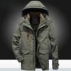 Men's Mid-Length Plus Size Winter Jacket - Thickened, Warm, Multi-Pocket, Cotton Padded Coat for Outdoor Casual Wear