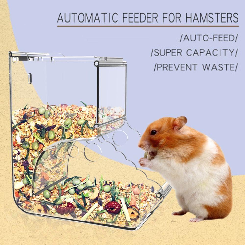 Plastový automatický krmítko pro křečka Závěsná miska na krmivo pro morče Dávkovač krmiva pro domácí mazlíčky Ježek