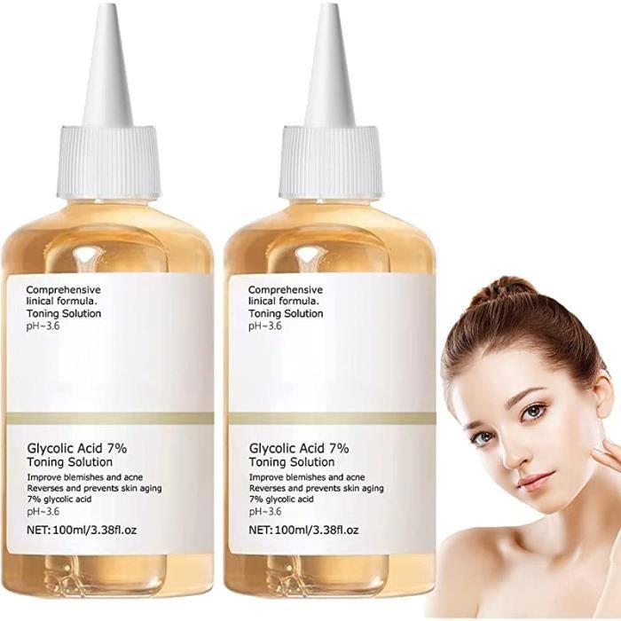 Lotion Visage - Glycolic Acid 7% - 100ml - Vegan - Tous Types De Peau