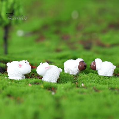 40Pcs Miniature Sheep Resin Vibrant Color Fade-resistant Mini Sheep Figurines Cute Sheep Ornaments for Moss Micro Landscape Decoration