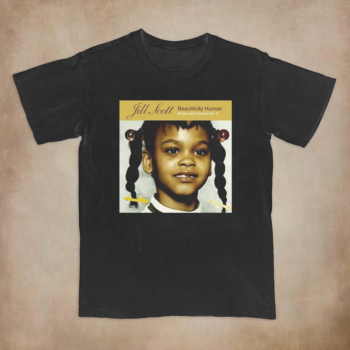 Beautifully Human Words and Sounds Jill Scott T Shirt Size S-5XL S разноцветный