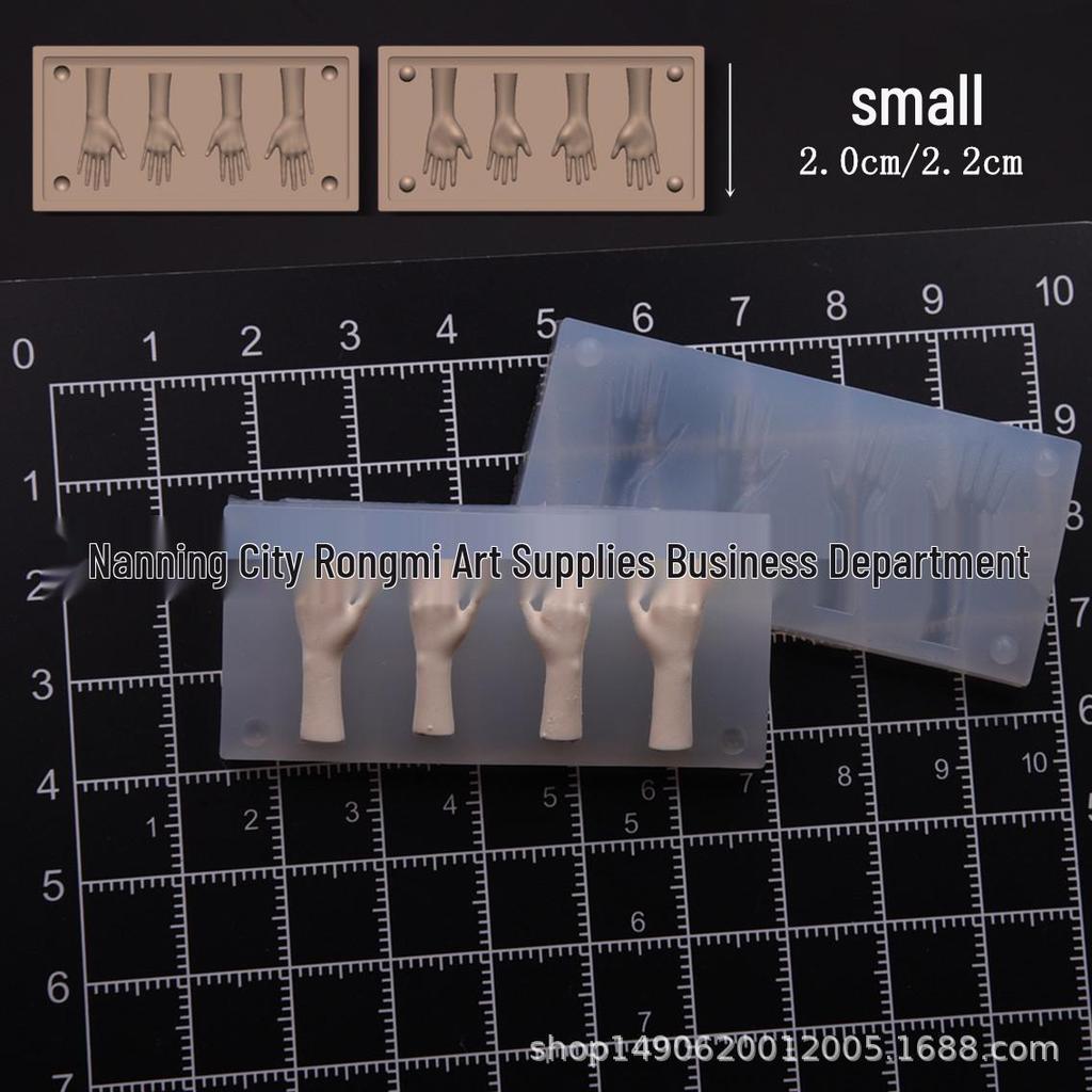 DIY Ultra-Light Polymer Clay Hand Mold: Silicone Palm Mold for Resin, Fondant, and Stone Powder.