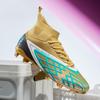 Zapatos de Fútbol para Hombre Talla Grande Zapatos de Fútbol para Niños Top Alto Clavo Largo Exterior Antideslizante Botas de Fútbol