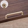 10 Pack Hole Center 5''(128mm) Brushed Brass Kitchen Cabinet Pulls.Zinc Alloy Solid Round Cabinet Handle Drawer Pull Modern Hardware for Bar