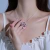 Zircon Bow Pendant Water Drop Necklace for Women - Autumn/Winter Collection