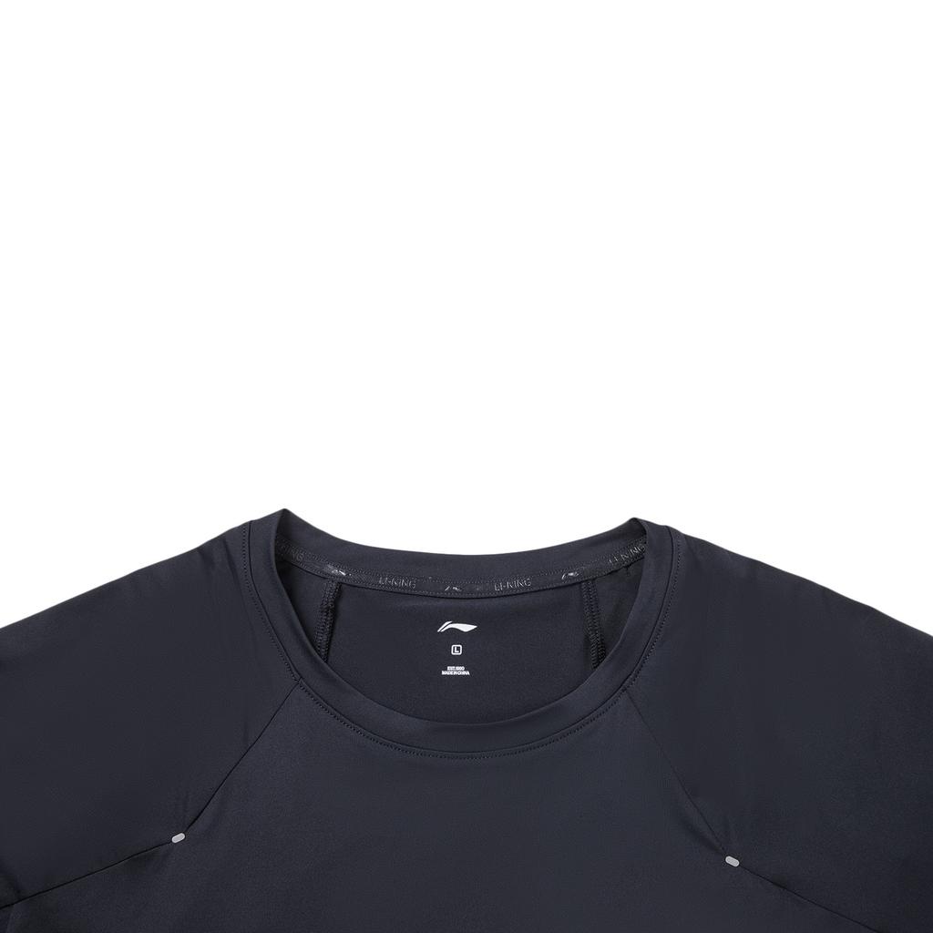 Li Ning Fitness Series Round Neck Pullover Logo Letter Print T-Shirt Men Tops ATSW369-3