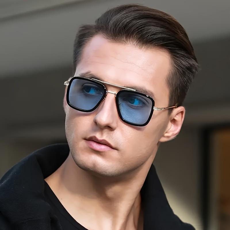 2/1 Pair of Men's Classic Style Metal Frame Glasses Double Bridge Design - Suitable for Daily Commuting