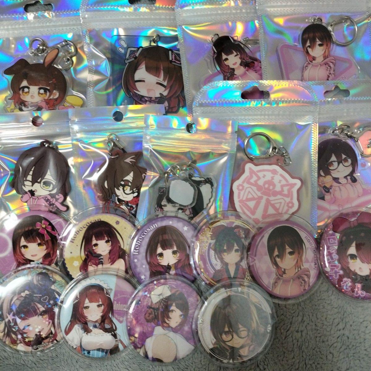 Used Hololive Roboko-san Can Badge Acrylic Keychain