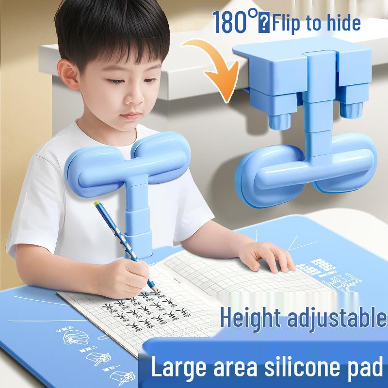 Corretor de Postura de Mesa para Alunos do Ensino Fundamental: Suporte Giratório para Escrever, Anti-Miopia e Proteção Ocular