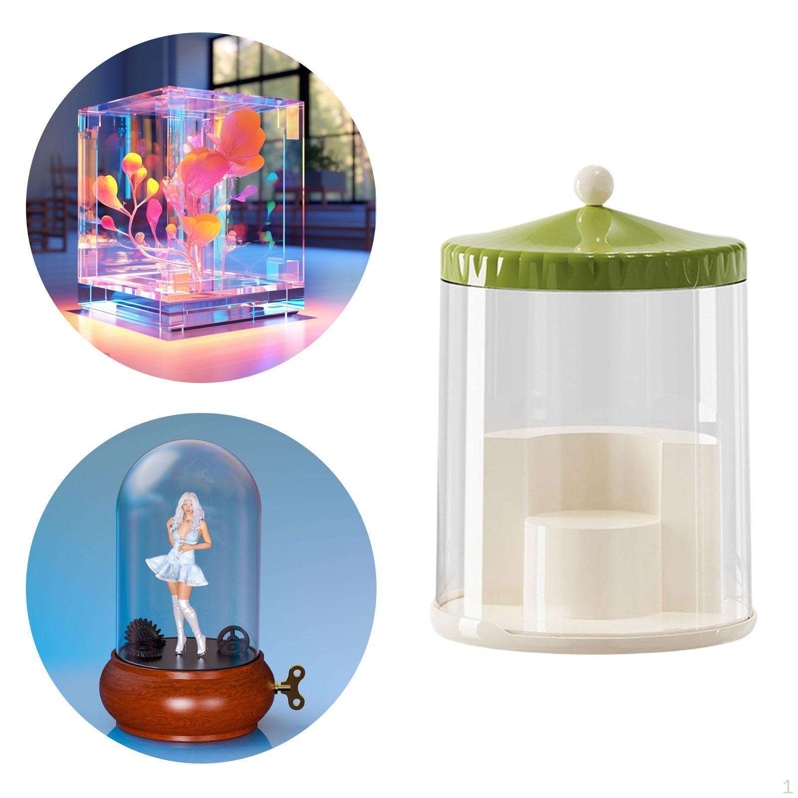 

Action Figure Display Case Transparent Doll Box Clear Dustproof Showcase зелений