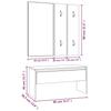 Hallway Furniture Set Smoked Oak Wood Based Material
