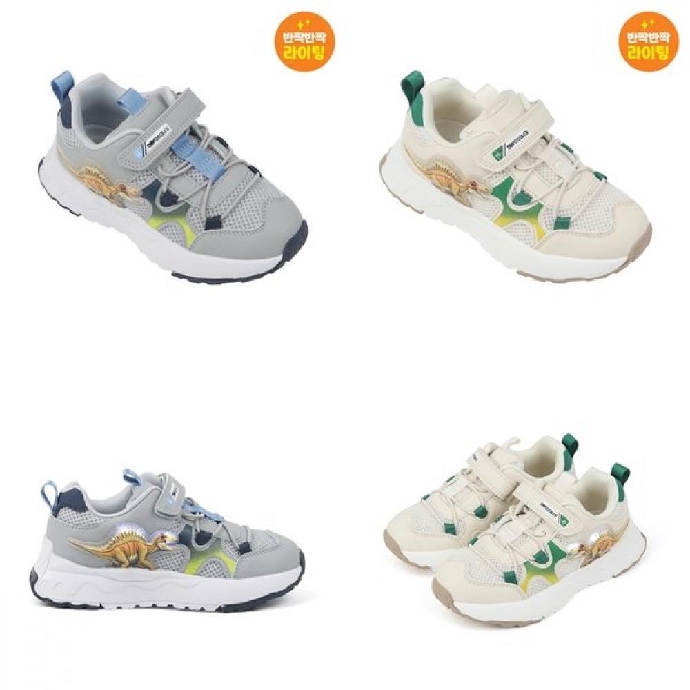 Dinosaur Shoes Sparkling Sneakers Desert Spino Kids Dnycg1tsds11 160mm 190mm Grey/160