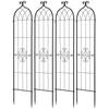 Garden Trellis, 152 X 40.5 Cm Rose Trellis, 4 Packs Garden Flower Rose Trellises with Powder-Coated Finish & Convenient Locking Design, Plant Support
