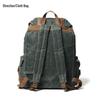 Lishen Vintage Waxed Canvas Travel Backpack