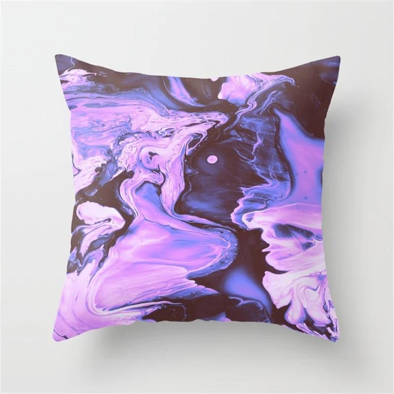 Purple Pattern Decorative Pillowcase Living Room Office Decoration Home Pillowcase