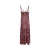 GMXIA Women's Boho Halter Long High Waist V-Neck Printed Floral Dresses
