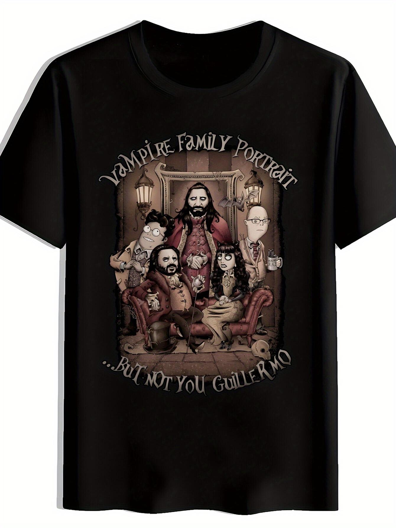 

A Round-Neck Short-Sleeve T-shirt Featuring Vintage Rock Bands S