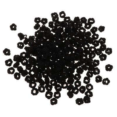 Seil-Knopf-Perlen-Halskette, Armband, lose Perlen für die Schmuckherstellung, Schwarz