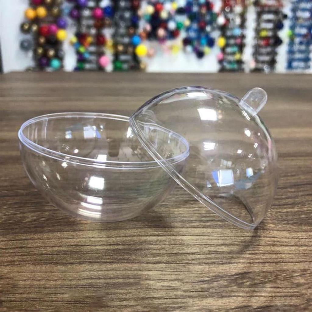 Christmas DIY Acrylic Hollow Ball Clear Balls Fillable Ornaments Ball Transparent Ball DIY Crafts for Wedding Christmas Decor