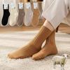 5Pairs Unisex Women Men Crew Socks High Tube Cotton Socks High Quality Soft Breathable Sports Solid Socks For Winter