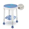 Anlabay 360-Degree Rotating Round Shower Chair, Bath Chair, Designed by a Caregiver, for Bathing Assistance, 6 Height Adjustments, 39-54cm, Gray, Blue