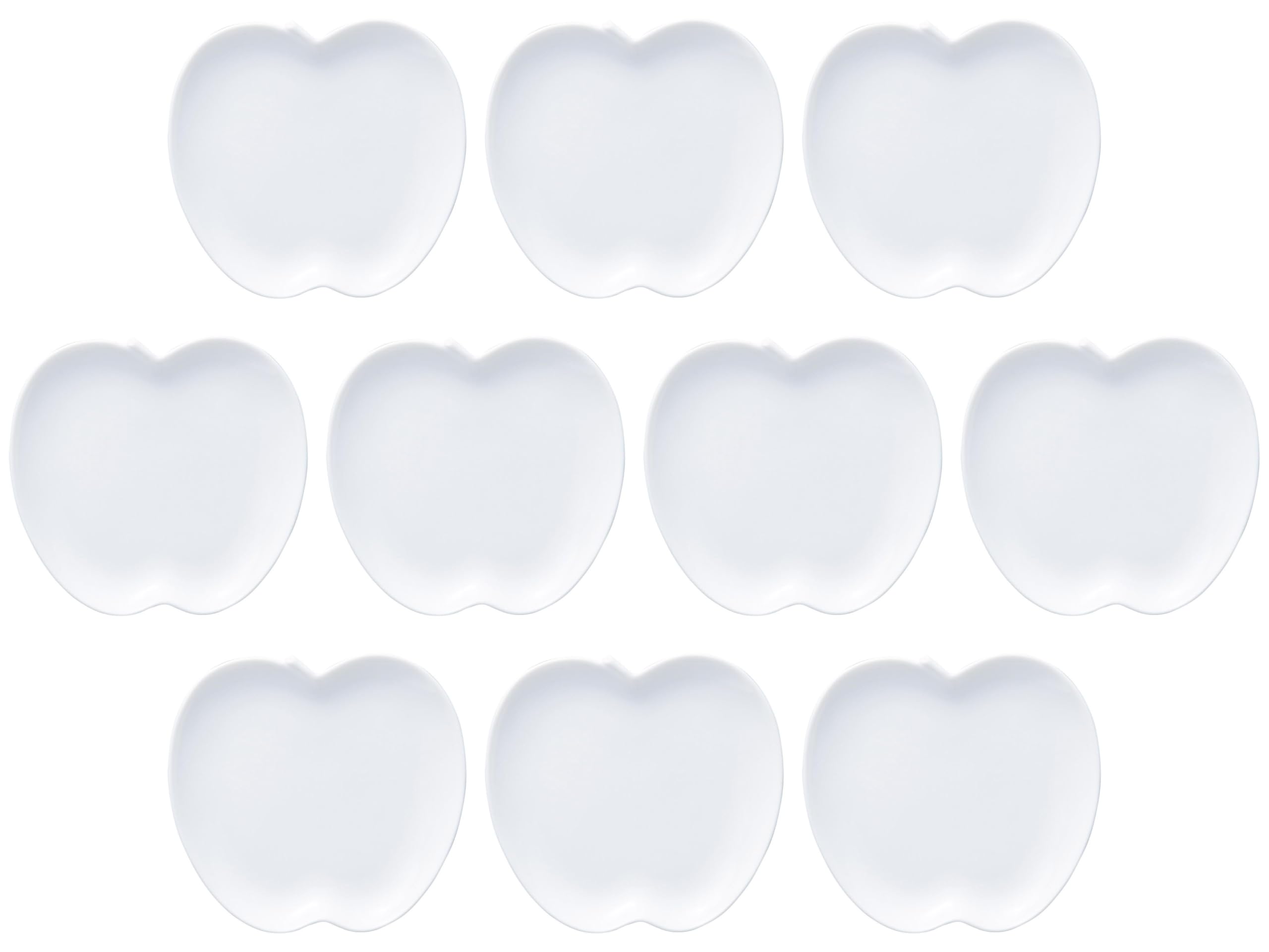 

Set of 10 small apple plates x 14 x 2 white Setomonohonpo [15 cm] Children s tableware, porcelain, белый
