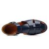Classic Chunky Heel Roman Sandals Men Open Toe Shoes Breathable PU Rubber Sole Size 38-48