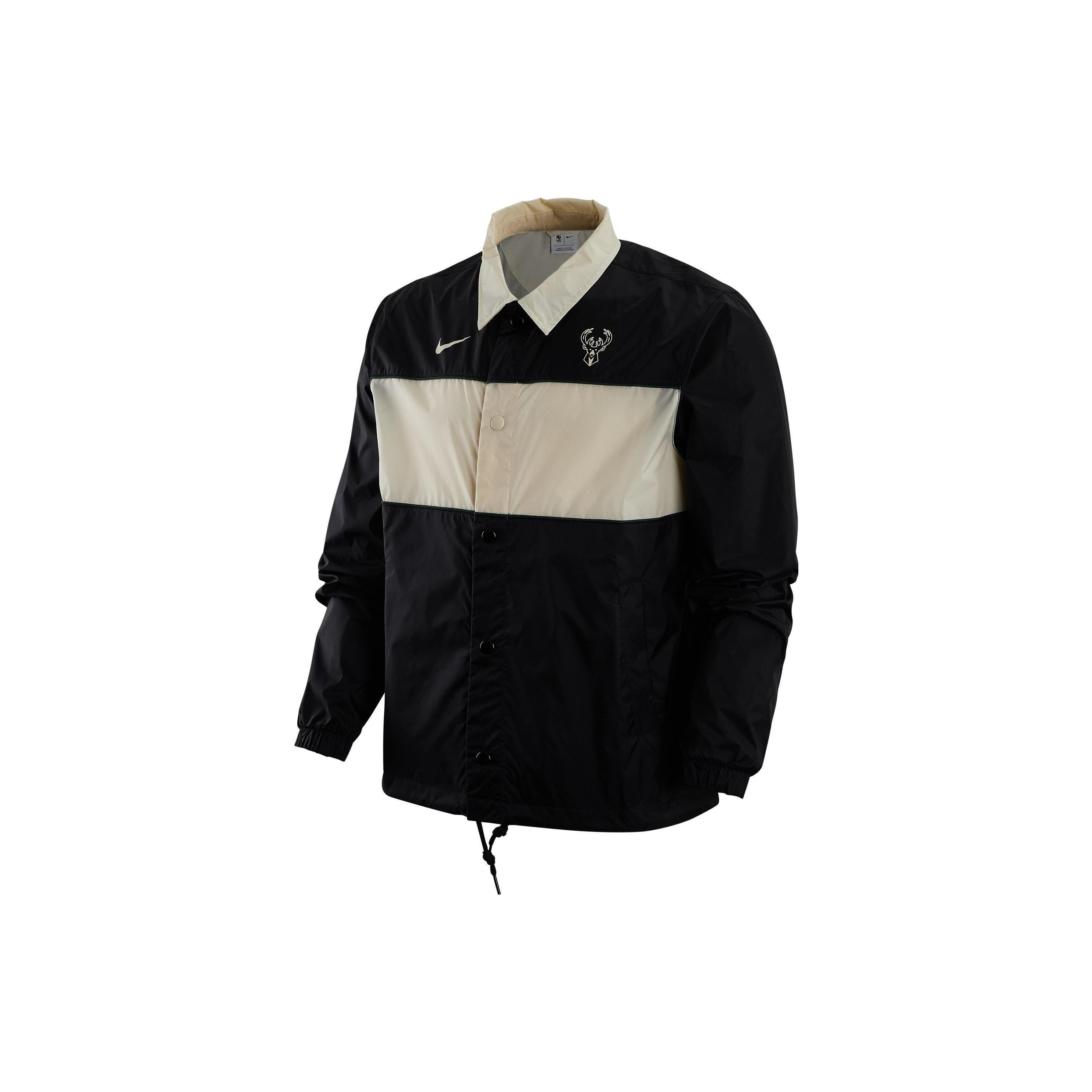Nike NBA MIL coach jacket Black Men s DR2339-010 M