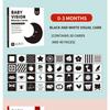 Newborn Infant Black White Visual Stimulation Flash Cards Early Educational Learning Toy