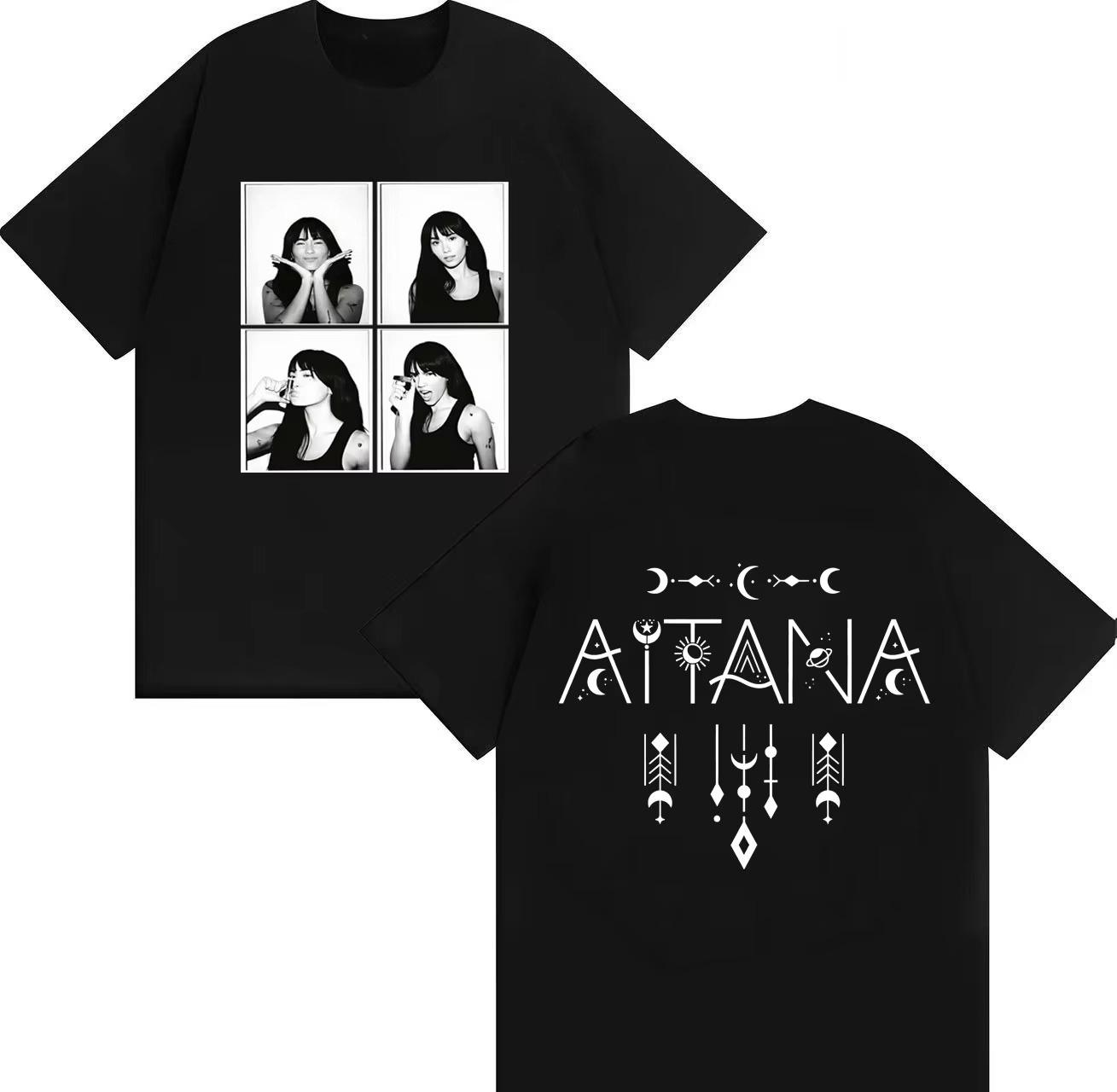 

Aitana Cuarto Azul album tour 2026 graphic 100cotton unisex shirt Summer Oneck Unisexs Y2k hiphop Short Sleeve Tshirt fan gift M