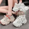 Breathable mesh thick-soled muffin shoes versatile dad shoes women's 2025 new autumn small inner height increase women's shoes