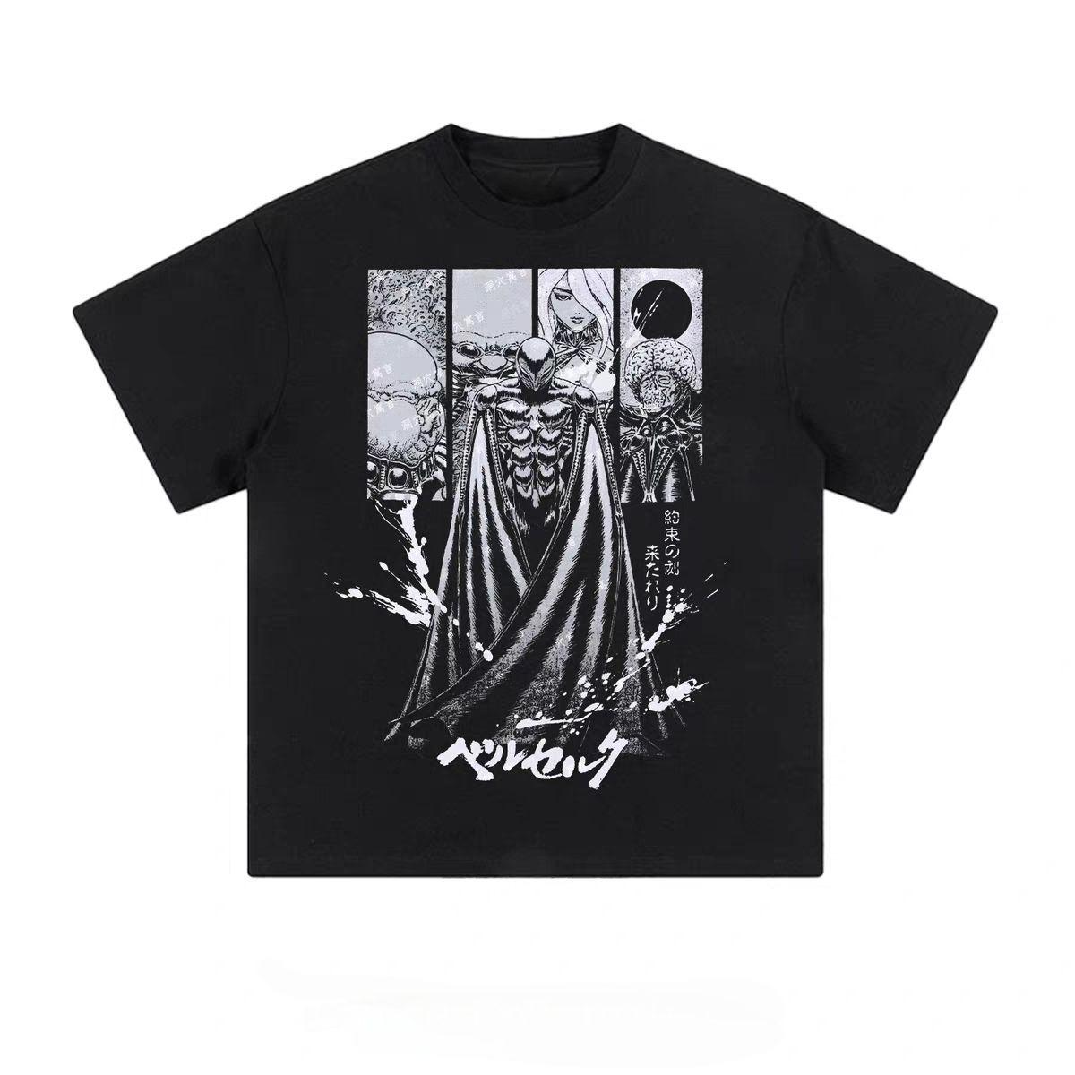 

Kai Feng Legend Cartoon ShortSleeved TShirt Heavyduty Pure Cotton Printed Loose and Retro Suitable for Both Unisex and Women 3XL