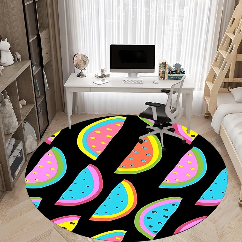 1pc Watermelon slices pattern Chair Carpet for Office, Non-slip, Soft and Durable Office Rug, Perfect for Office yy260131035