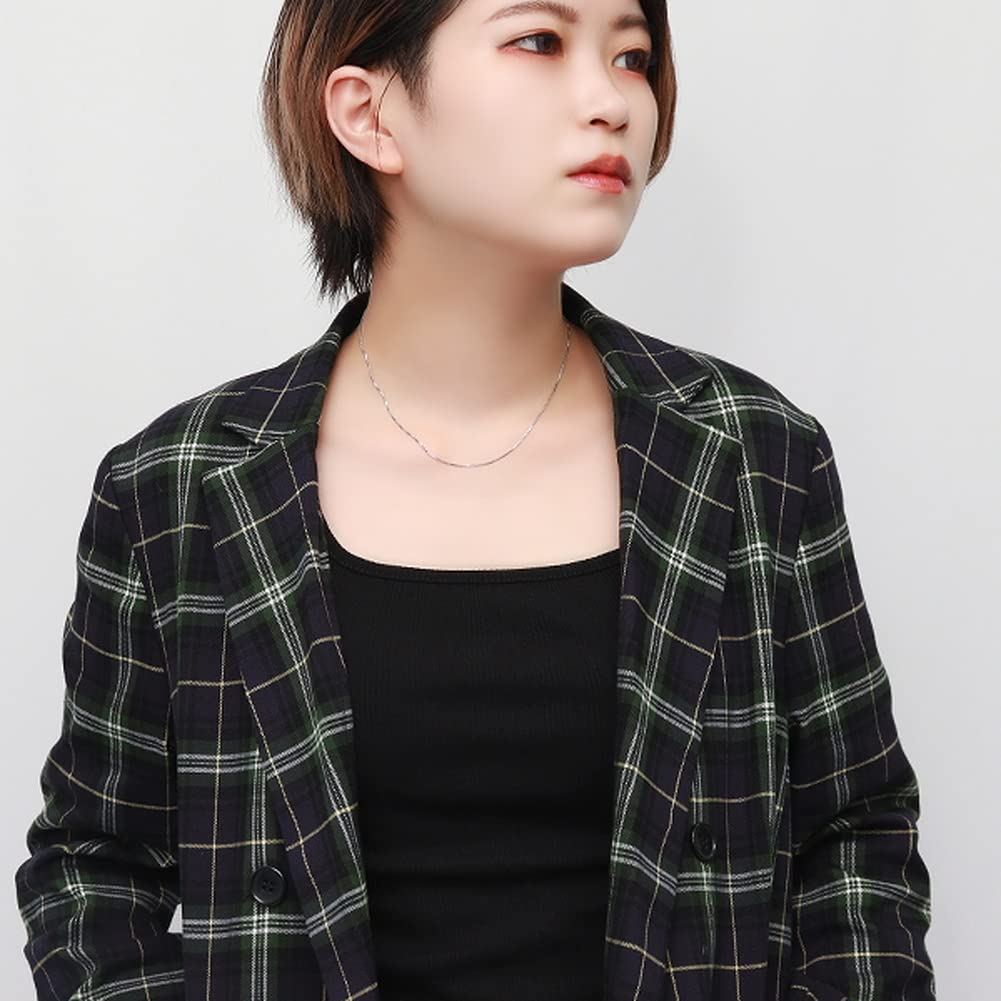 Gin no Sterling Silver 925 Venetian 45cm Slide Rhodium Necklace for Simple [Shinjuku Kura] Chain, Approx. 0.9mm Wide, Long, Adjuster, Plated, Women,
