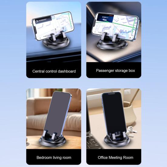 Car Phone Holder Dashboard, 360 Degree Rotating Adhesive Cell Phone Mount for Car, Anti Shake Stable Universal Stand for Most Phones