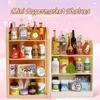 Kid Dollhouse Miniature Supermarket Food Drink Bottle Furniture Handcart Toy Doll House Store Cosplay Game Baby Play House Party