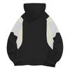 Men's Color Block Hoodie Sweatshirt Long Sleeve Hooded Drawstring Pullover Shirt Outdoor Walks Blouse With Pocket